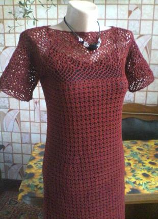 Платье вязаное крючком ′герда′