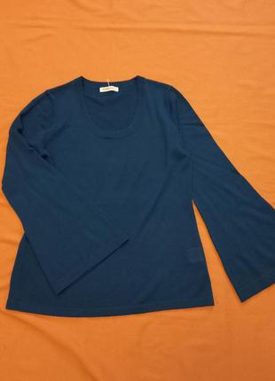 Красивий блакитний светр, джемпер з широкими рукавами №11kt