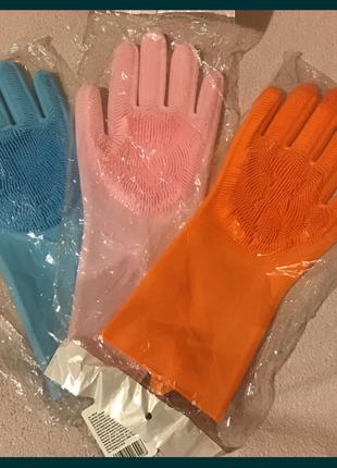 Перчатка рукавиця для миття посуди поверхні тощо силиконовая