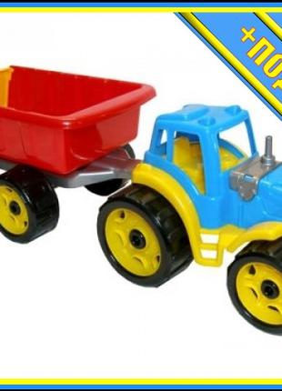* Трактор с прицепом ТехноК (синий) TS-117687,Детские машинки,...