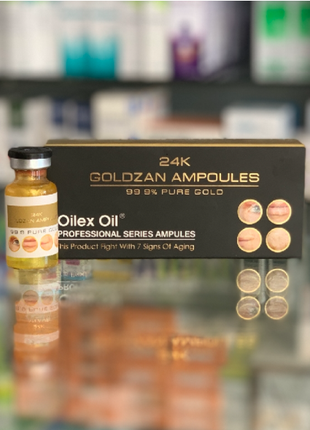 Oilex Oil 24К профессиональные ампулы с золотом 5 шт по 20 мл
