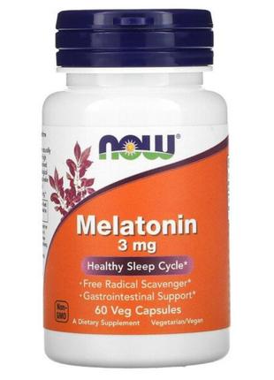 Now foods 
мелатонин, 3 мг, 60 шт