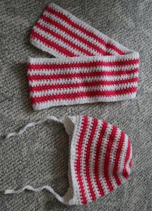 Комплект шапка + шарф / дитячий набір шапка і шарф