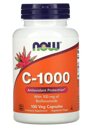 Now Foods, C-1000 з біофлавоноїдами, 100 рослинних капсул