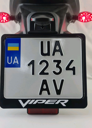 Viper Вайпер рамка для мото номера Украины подномерник мотоцикл