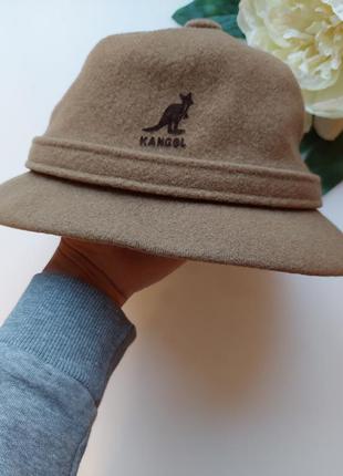 Винтажная шерстяная панама шляпка бежевая  фетровая  от kangol 🤎