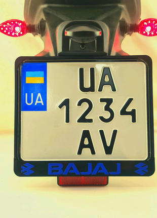 Рамка мото номера BAJAJ мотоцикл подномерник баджадж