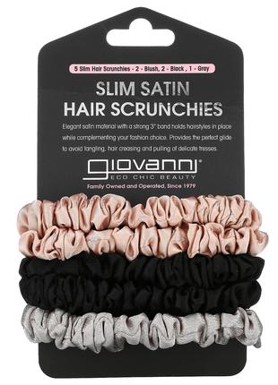 Giovanni, Сатиновые резинки для тонких волос, румяна, черный и...