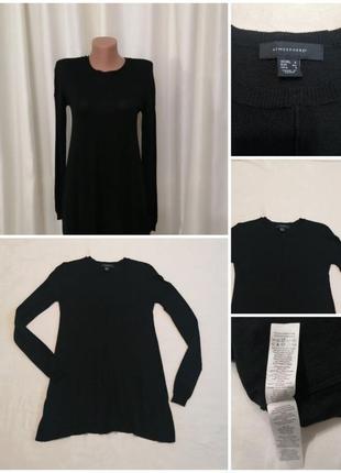 Трикотажное чёрное платье  оверсайз