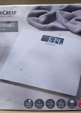 Весы напольные электронные Silver Crest 4 датчика, до 180 кг.