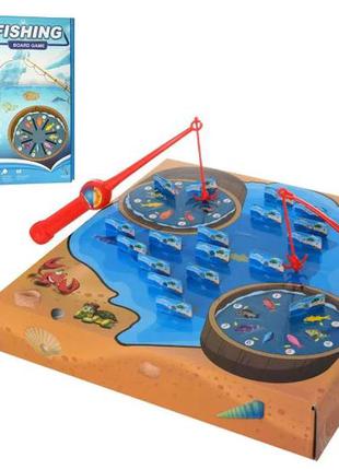 Игра рыбалка настольная для детей с двумя удочками