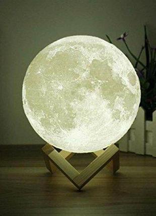 Настольный ночник 3d светильник луна moon touch control 15 см ...