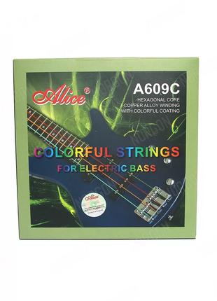 Разноцветные струны для бас-гитары Alice 40-95