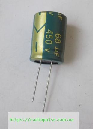 Электролитический конденсатор 68*450*105 гиб.выв 18*26