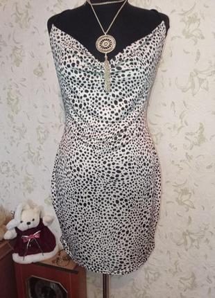 Платье принт леопард uk14