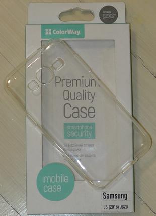 Чехол ColorWay Samsung J320 TPU case прозрачный 0662