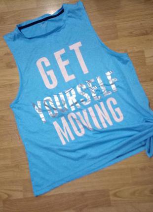 Майка футболка для спорта фитнеса m/l get yourself moving
