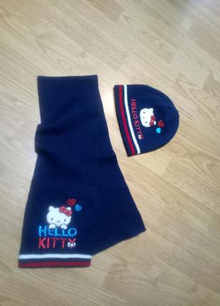 Комплект шарф шапка hello kitty 1-3
