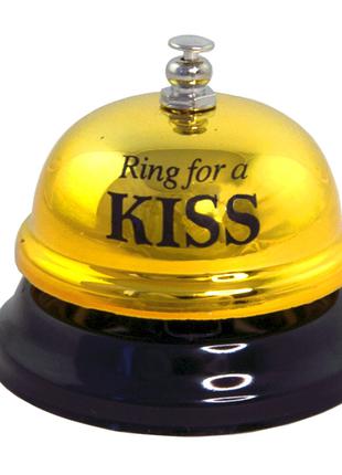 Звонок настольный KISS (золото) (товар с дефектом)