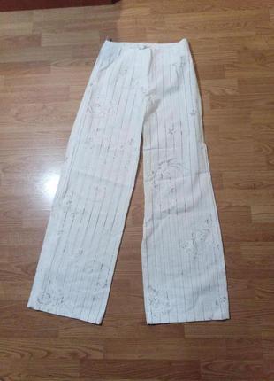 Летние белые штаны брюки кюлоты