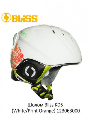 Шолом гірськолижний дитячий Bliss KDS (White/Print Orange) S/M...