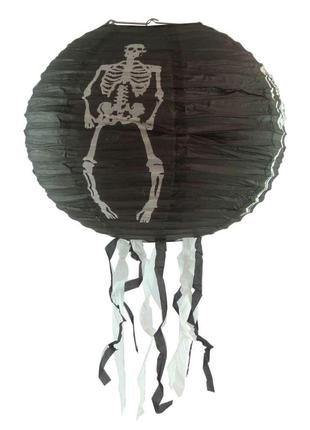 Декор подвесной (40см) черный со скелетом
