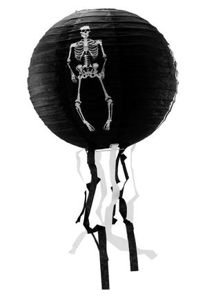 Декор подвесной (30см) черный со скелетом