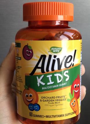 Alive США Витамины для детей, детские мультивитамины