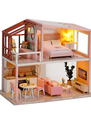 3D Румбокс DIY Cute Room QL-003-B Розовый Лофт детский констру...