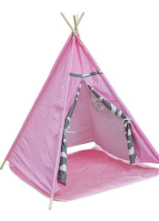 Детская игровая палатка Littledove AJZ-046 Розовый горошек дом...