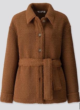 Женское короткое пальто флис uniqlo