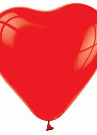 Кулька латексна серце CR/10" пастель 45 червона
