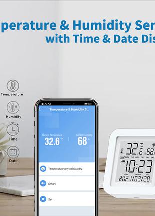 WIFI термометр с гигрометром управление через телефон