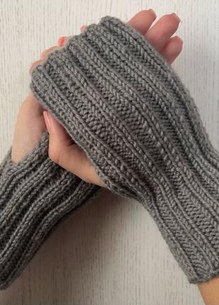 Митенки перчатки без пальцев