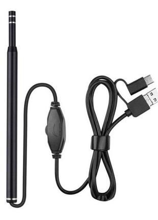 Эндоскоп медицинский, ЛОР отоскоп с камерой, USB MicroUSB Type...