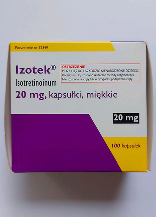 Izotek 20 mg на 100 шт (ізотретиноін) Ізотек Роакутан9