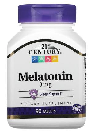 21st Century, Мелатонин, 3 мг, 90 таблеток,диет.доб.