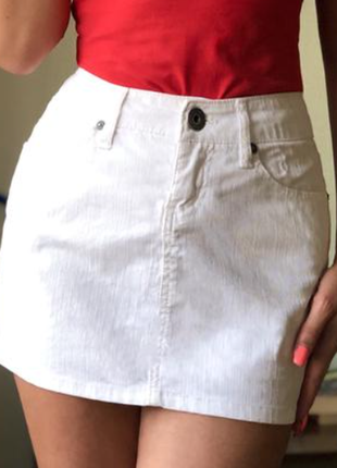 Стильная джинсовая короткая юбка, s-m, качество, сток