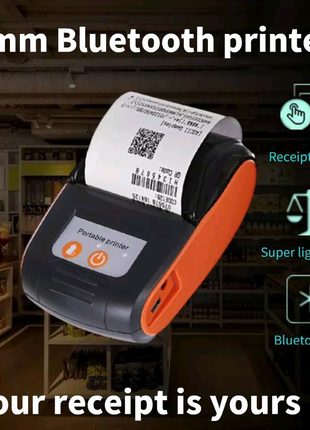Новый портативный Bluetooth чековый принтер на термобумаге