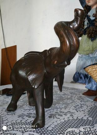 Огромный слон из эбенового дерева, Африка, статуэтка, антиквариат
