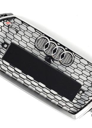 Тюнинг Решетка радиатора Audi A4 2015-2019год Черная с серой р...