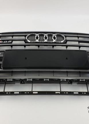 Тюнинг Решетка радиатора Audi Q5 2012-2016год Черная с хромом ...