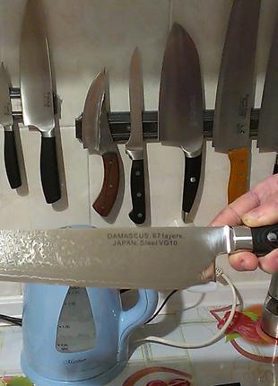 Нож Дамаск премиум 67 слоев. cталь vg10 (27см лезвие). hrc 62+-1