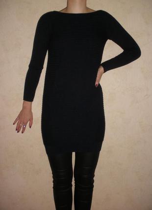 Натуральной шерсти длинный джемпер пуловер cos в рубчик лапша