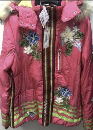 Гірськолижна куртка bogner натуральне хутро єнота ( знімний )