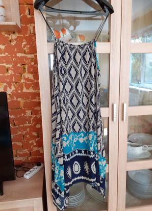 Интереснейшее асимметричное платье сарафан на кожанных или под...