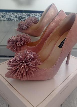 Туфли лодочки пудровые розовые