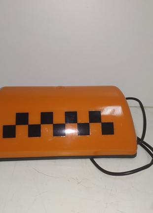 Шашка такси с подсветкой Оранжевая (на магните)