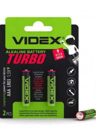 Батарейки мизинчиковые LR03/AAA Videx Turbo