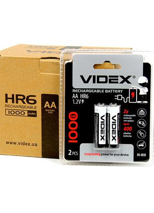 Батарея AA R06 VIDEX аккумуляторная на 1000 mAh